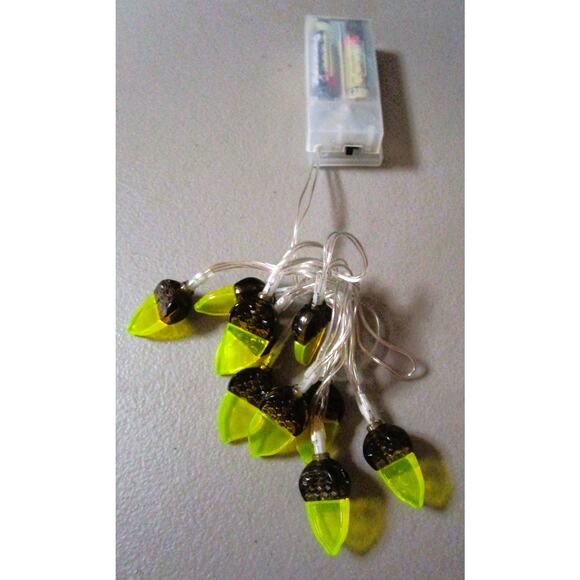 LED String Lights Acorns 10 Ct 3 Ft DIY Craft Projects Party Wreaths - Picture 3 of 3